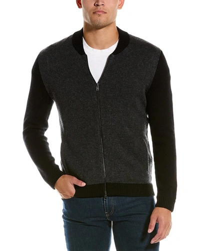 Shop Autumn Cashmere Wool & Cashmere-blend Bomber Jacket In Black