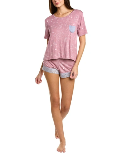 Shop Honeydew 2pc Something Sweet Shortie T-shirt And Short Set In Pink