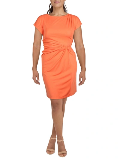 Shop Lauren Ralph Lauren Womens Jersey Cap Sleeve Sheath Dress In Multi