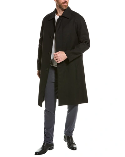 Shop Allsaints Lester Wool-blend Coat In Black