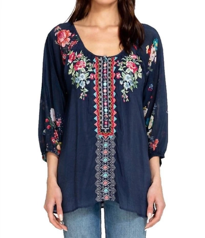 Shop Johnny Was Sheera Blouse In Multi In Blue