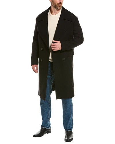 Shop Allsaints Banshee Wool-blend Coat In Black