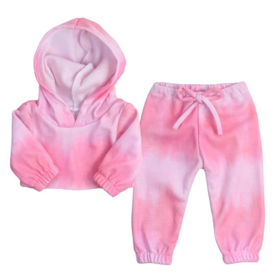 Shop Teamson Sophia's Casual Tie Dye Hoodie And Sweatpants For 18" Dolls, Pink
