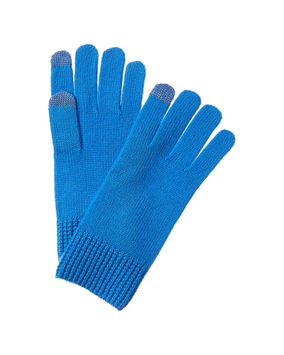 Shop Amicale Cashmere Gloves In Blue