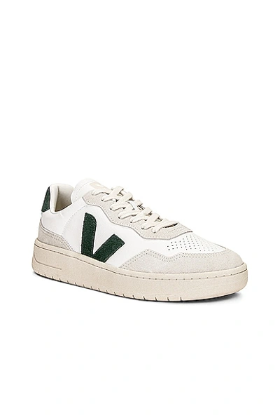 Shop Veja V-90 Sneaker In Extra White & Cyprus