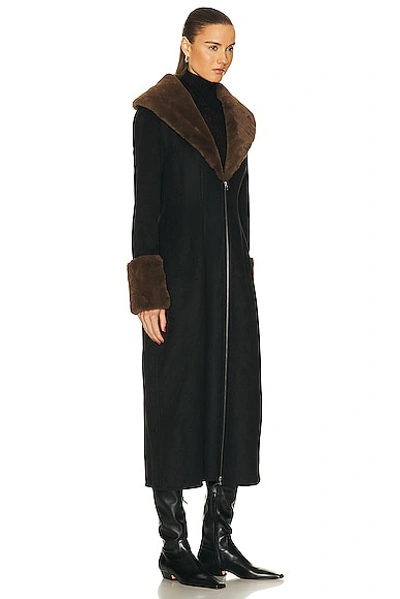 Shop Lpa Giovanna Coat In Black & Taupe