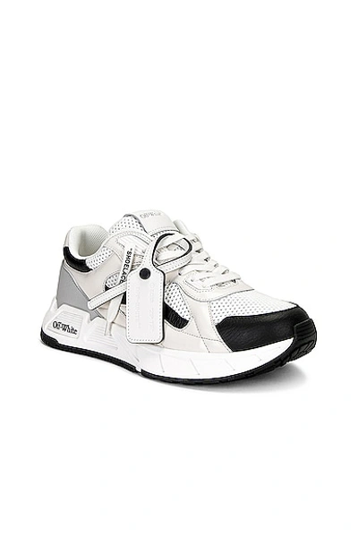 Off-white Kick Off Zip-tie-tag Sneakers In White & Black