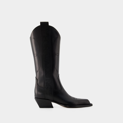 Shop Off-white Bottines For Walking - Off White - Cuir - Noir In Black