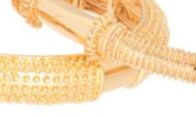 Nordstrom Rack Set Of 5 Textured Stretch Bracelets In Gold