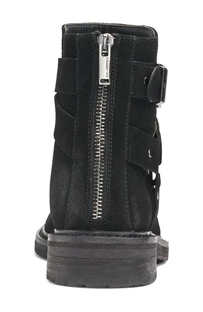 Shop Karl Lagerfeld Paris Suede Harness Boot In Black