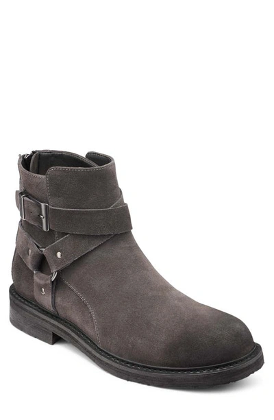 Shop Karl Lagerfeld Paris Suede Harness Boot In Grey