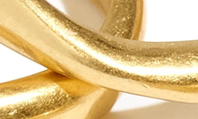 Madewell Set Of 3 Oval Stacking Rings In Vintage Gold