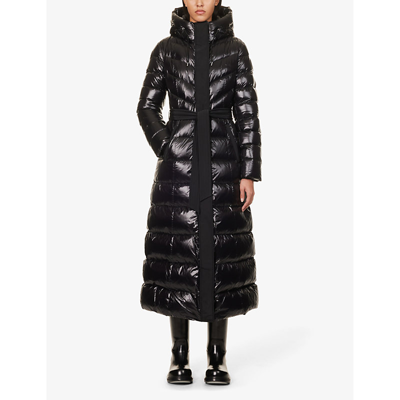 Shop Mackage Women's Black Calina Quilted Recycled Polyamide-down Coat