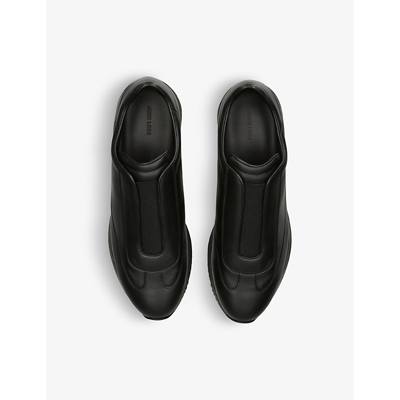 John Lobb Mens Black Lift Leather Low-top Trainers In Black