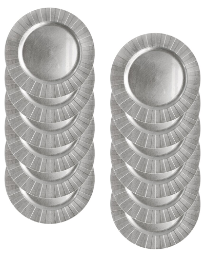 American Atelier Set Of 12 Burst Charger Plates