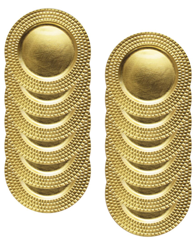 American Atelier Set Of 12 Hammered Charger Plates