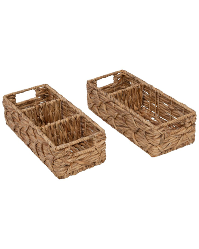 Shop Honey-can-do Set Of 2 Baskets With Dividers