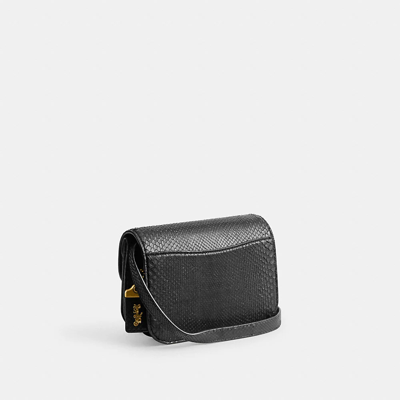 Shop Coach Idol Bag In Python In Brass/black