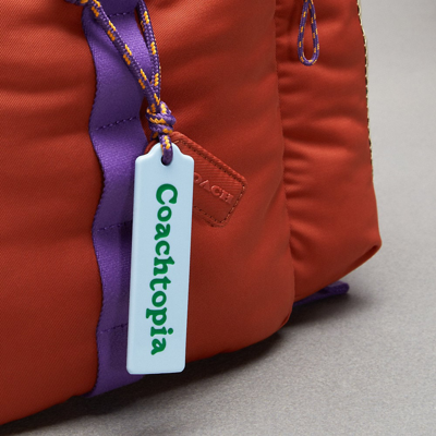 Shop Coach Topia Loop Backpack In Deep Orange