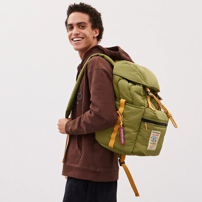 Coach Topia Loop Quilted Wavy Backpack In Olive Green