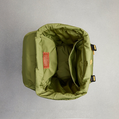 Coach Topia Loop Quilted Wavy Backpack In Olive Green