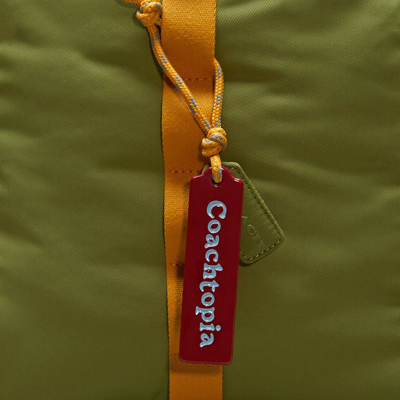 Coach Topia Loop Quilted Wavy Backpack In Olive Green