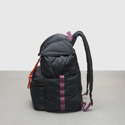 Coach Topia Loop Quilted Wavy Backpack In Black