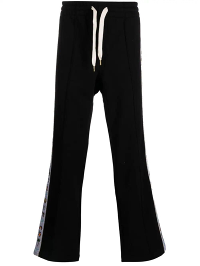 Shop Casablanca Embroidered Track Pants In Black  