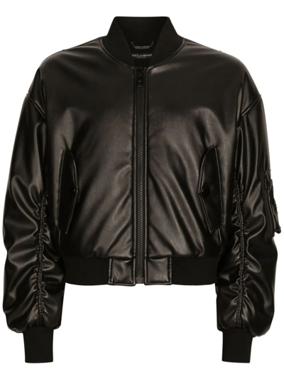 Shop Dolce & Gabbana Bomber Jacket In Black  