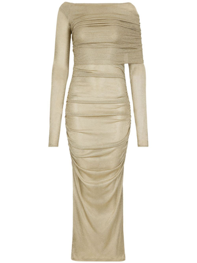 Shop Dolce & Gabbana Dress In Metallic