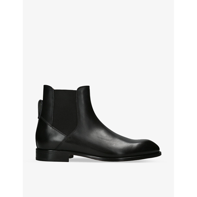 Shop Ermenegildo Zegna Vienna Blake Leather Chelsea Boots In Black