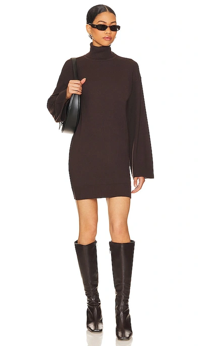 Shop Lpa Fallon Sweater Dress In Chocolate