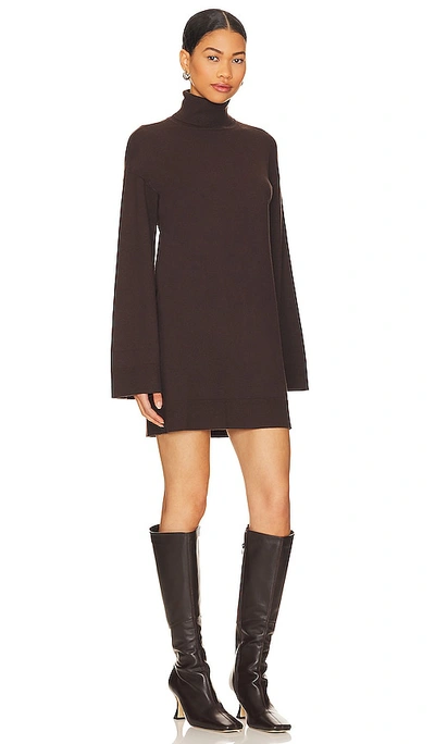 Shop Lpa Fallon Sweater Dress In Chocolate