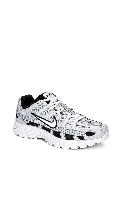 Shop Nike P-6000 Sneaker In Pure Platinum  White  & Black