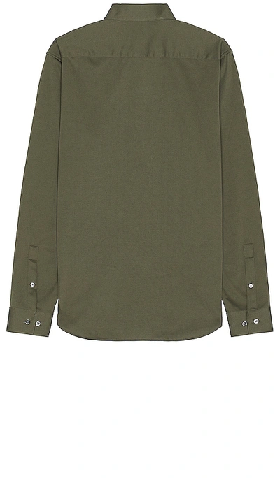 Shop Theory Sylvain Shirt In Olive