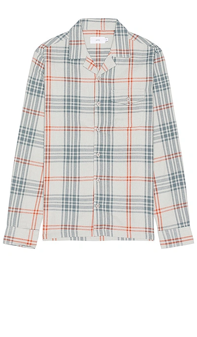 Shop Onia Flannel Overshirt In Grey