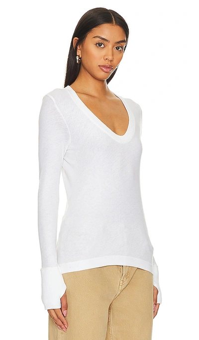 Shop Enza Costa Cashmere Easy Cuffed U In White