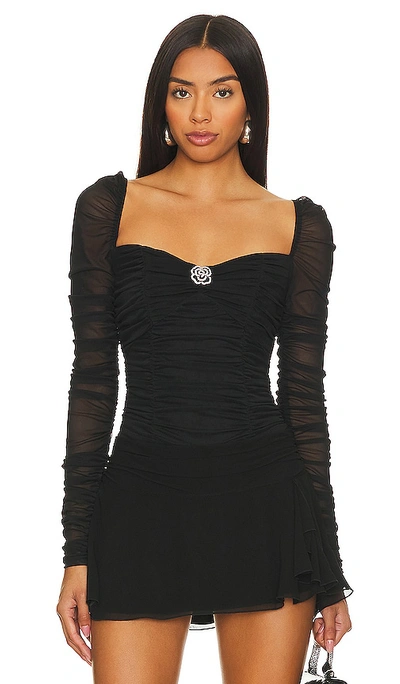 Shop Cami Nyc Bettina Crystal Bodysuit In Black