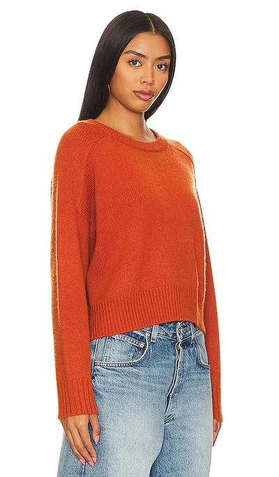 Shop Autumn Cashmere Cropped Boxy Sweater In Rust