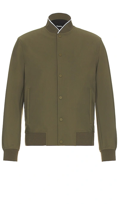 Shop Theory Murphy Shirt In Olive