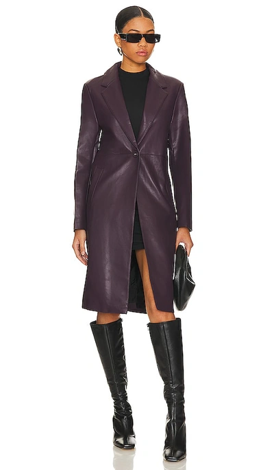 Shop Unreal Fur Mack Trench Coat In Purple