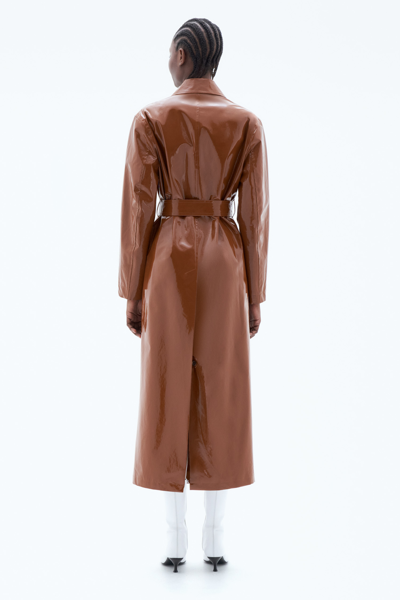 Filippa K Long Car Coat In Brown
