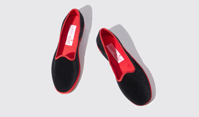 Scarosso Select Edit -  Slippers Black In Black - Velvet