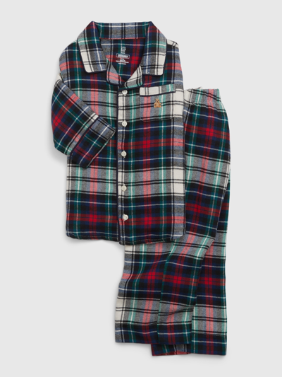 Gap Kids' Baby Recycled Flannel Pj Set In Holiday Plaid
