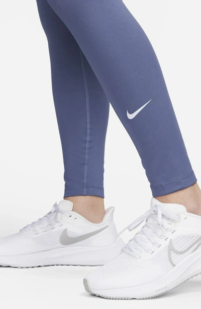 Shop Nike Maternity Performance Leggings In Diffused Blue/ Football Grey