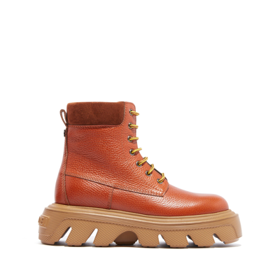 Casadei Generation C Textured Leather - Woman Xxl Sole Brick 41 In Brick