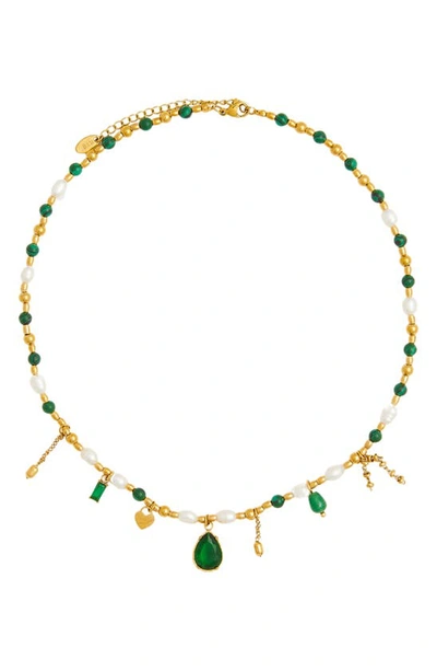 Shop Petit Moments Isabetta Necklace In Emerald