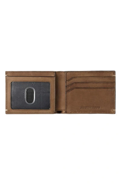 Shop Johnston & Murphy Jackson Leather Wallet In Tan Oiled
