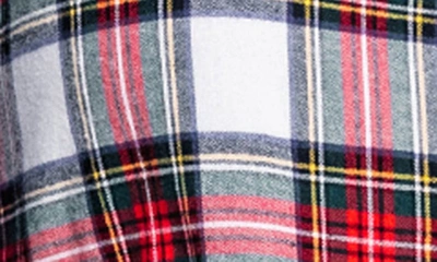 Petite Plume Balmoral Tartan Cotton Flannel Pajamas In White