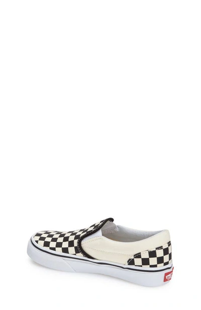 Shop Vans Kids' Classic Checker Slip-on In Checkerboard/ White/ Black